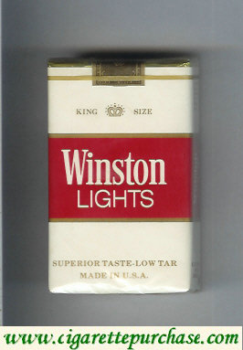 Winston Lights white and red cigarettes soft box